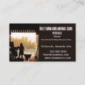 編集可能なファームと動物気にの座り 名刺 (正面)