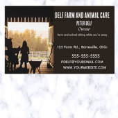 編集可能なファームと動物気にの座り 名刺