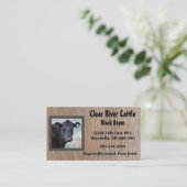 編集可能なファームの動物会社の写真 名刺 (スタンド正面)