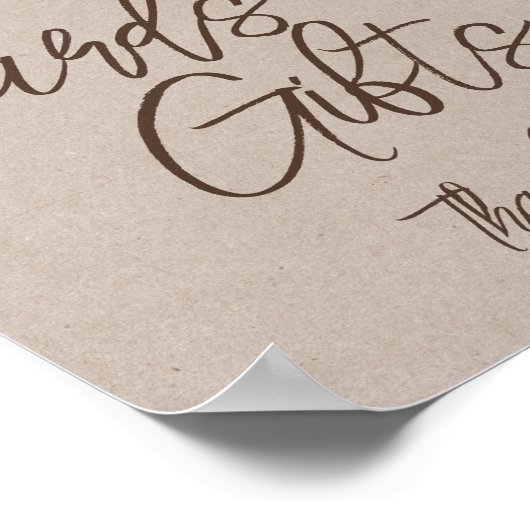 編集可能なファームカードとギフトサイン印刷 ポスター (角)