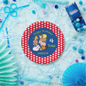 編集可能なファーム動物をテーマにした子供の誕生日パーティー ペーパープレート (パーティー)