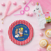 編集可能なファーム動物をテーマにした子供の誕生日パーティー ペーパープレート (パーティー)