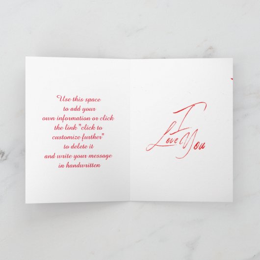 編集可能なフォトバレンタインデイカード シーズンカード (内部)