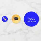 編集可能なフォト卒業テーブル紙吹雪 コンフェッティ (正面)