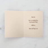 編集可能なフォークアートのクマの誕生日カード カード (内部)