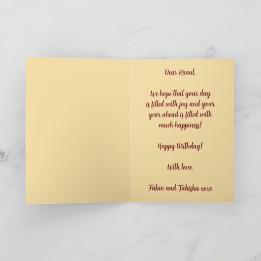 編集可能なフォークアート イグアナの誕生日 カード (内部)