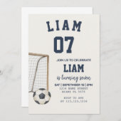 編集可能なフットボールテーマのプリント素材 招待状 (正面/裏面)