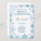 編集可能なフリーズドバースデー招待状 招待状 (正面/裏面)