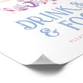 編集可能なフードとドリンクの海記号 ポスター (角)