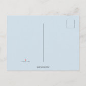 編集可能なブルーファミリーツリーの採用お祝い インビテーションポストカード (裏面)