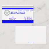 編集可能なブルーラインポリス 名刺 (正面/裏面)