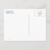 編集可能なプリムローズフラワーズヴィンテージクラートアート ポストカード (裏面)