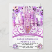 編集可能なプリンセスの4歳誕生日招待状 招待状 (正面)