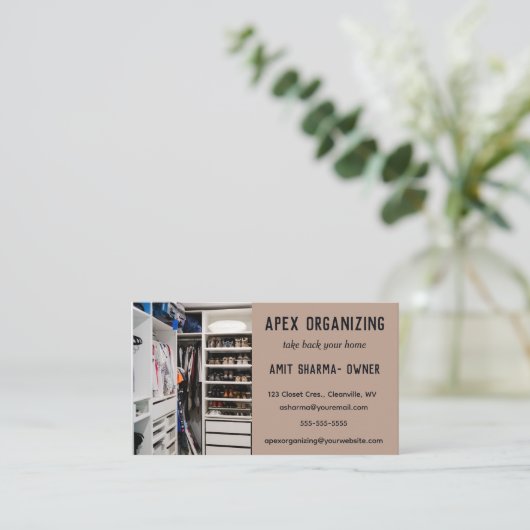 編集可能なプロフェッショナルオーガナイザ 名刺 (スタンド正面)