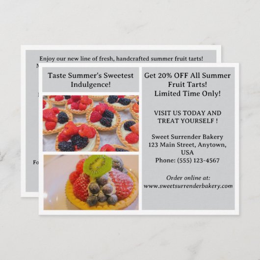 編集可能なプロモーションおよび割引の提供ビジネス ポストカード (正面/裏面)