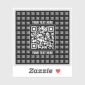編集可能なプロモーションQRコード+ロゴパターン シール (シート)