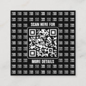 編集可能なプロモーションQRコード＋ロゴパターン スクエア名刺 (正面)