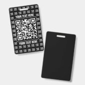 編集可能なプロモーションQRコード＋ロゴパターン バッジ (正面＆裏面)