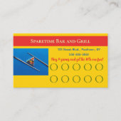 編集可能なプールテーブル ロイヤリティカード (正面)