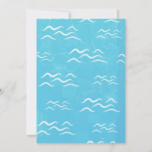 編集可能なプールパーティーBash誕生日パーティーの招待 招待状 (裏面)