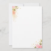 編集可能なベビーガールシャワーピンクカード 女の子用 招待状 (裏面)