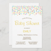 編集可能なベビーシャワーのプリント招待状 招待状 (正面/裏面)