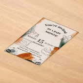 編集可能なベビーシャワー招待状 | シンプルなおしゃぶりデザイン アクリル招待状 (レイダウン)