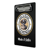 編集可能なペット愛好家のパーソナライズデザイン ミニクリップボード (アングル2)