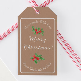 編集可能なホリデーシーズンお菓子ラベル クリスマスおめでとう ギフトタグ