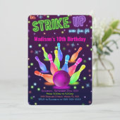 編集可能なボウリング招待状 招待状 (スタンド正面)