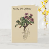 編集可能なボタニカルマウンテンプリムラグリーティング カード (黄色い花)