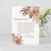 編集可能なボヘミアンスタイルの結婚式の写真を使った感謝カード サンキューカード (スタンド正面)