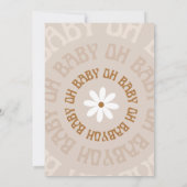 編集可能なボホ オー ベイビー ベイビーシャワーのカード 招待状 (裏面)