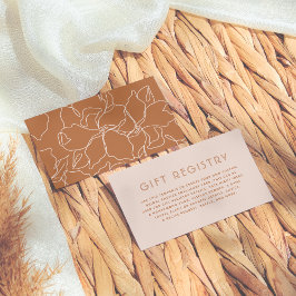 編集可能なボーホーカラーブランチ＆バブルブライズシャワー エンクロージャーカード