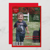 編集可能なマガジンカバー パーティー招待状 招待状 (正面/裏面)