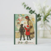 編集可能なマザーとキッズストアのウィンドウクリスマス ポストカード (スタンド正面)