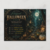 編集可能なマジカル・ハロウィンナイト招待状 | インビテーションポストカード (正面)