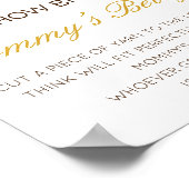 編集可能なママのお腹の大きさゲームポスター ポスター (角)