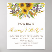 編集可能なマミーのお腹の大きさゲームポスター ポスター (正面)