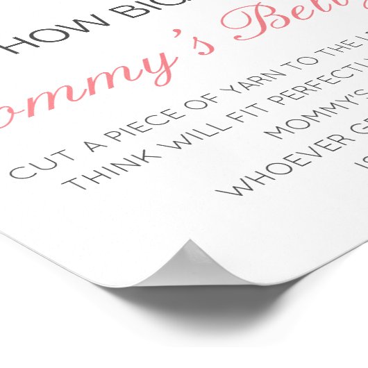 編集可能なマミーのお腹の大きさゲームポスター ポスター (角)