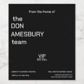 編集可能なミニマリスト会社名 ワインラベル (シングルラベル)