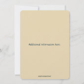 編集可能なムースと木の家族再会 招待状 (裏面)