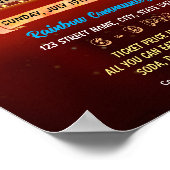 編集可能なムービーナイト資金調達者フライヤー ポスター (角)