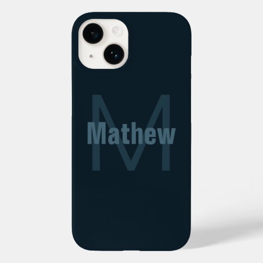 編集可能なモダンな名前 Case-Mate iPhoneケース (裏面)