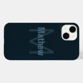 編集可能なモダンな名前 Case-Mate iPhoneケース (裏面 (横))