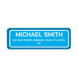 編集可能なモダンな空色の差出人ラベル ラベル