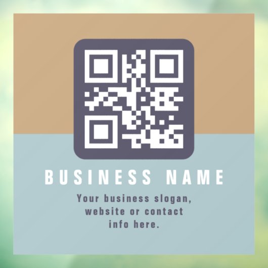 編集可能なモダンなQRコードテンプレート｜落ち着いた色 ウィンドウサイン (シート3)