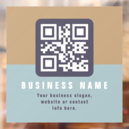 編集可能なモダンなQRコードテンプレート｜落ち着いた色 ウィンドウサイン