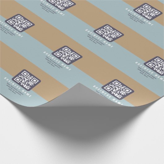 編集可能なモダンなQRコードテンプレート|落ち着いた色 ラッピングペーパー (角)