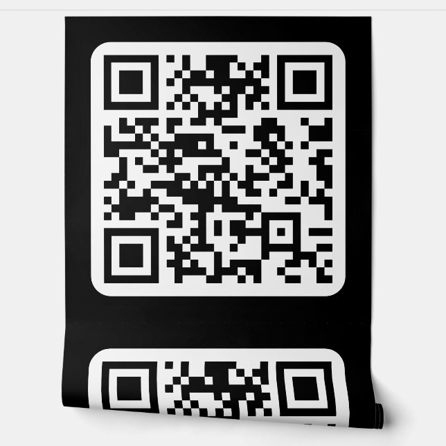 編集可能なモダンなQRコード | 黒と白または任意の色 壁紙 (ほどく)